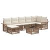 vidaXL Ensemble de canap&eacute; de jardin 8 pcs Beige polyrotin