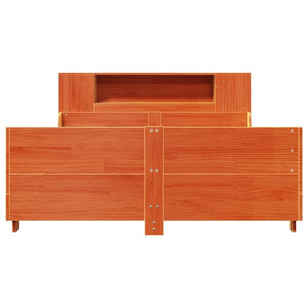 vidaXL Cadre de lit sans matelas cire marron 120x200cm bois pin massif