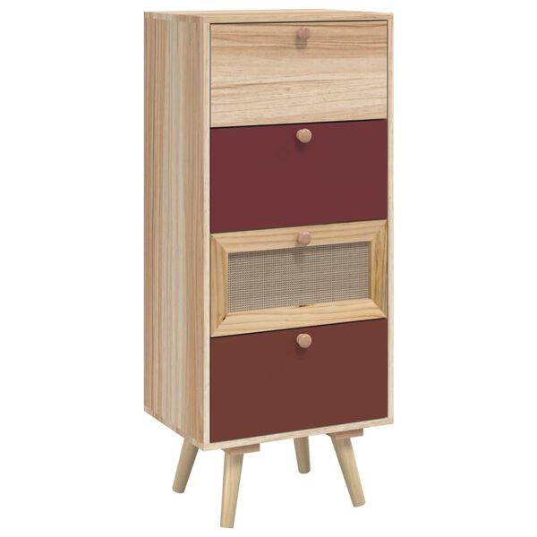 vidaXL Buffet haut avec tiroirs 40x30x95 cm bois d'ing&eacute;nierie