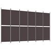 vidaXL Cloison de s&eacute;paration 6 panneaux Marron 300x180 cm Tissu