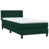 vidaXL Sommier &agrave; lattes de lit et matelas vert fonc&eacute; 80x220 cm velours