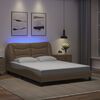 vidaXL Cadre de lit avec LED sans matelas Hvar cappuccino 120x200 cm