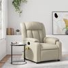 vidaXL Fauteuil de massage inclinable cr&egrave;me similicuir