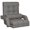 vidaXL Chaise pliable de sol avec fonction de lit Gris clair Tissu