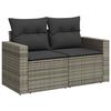 vidaXL Salon de jardin avec coussins 8 pcs gris r&eacute;sine tress&eacute;e acacia