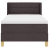 vidaXL Lit &agrave; ressorts avec matelas Marron fonc&eacute; 200 x 80 cm Polyester