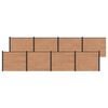 vidaXL Panneau de cl&ocirc;ture 8 pcs WPC et Aluminium Marron