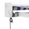vidaXL Auvent r&eacute;tractable bleu et blanc 3x2,5 m tissu et aluminium