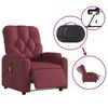 vidaXL Fauteuil de massage inclinable &eacute;lectrique Rouge bordeaux Tissu