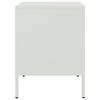 vidaXL Tables de chevet 2 pcs blanc 36x39x50,5 cm acier