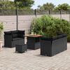 vidaXL Ensemble de canap&eacute; de jardin avec coussin 8 pcs Noir