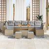 vidaXL Ensemble de canap&eacute; de jardin 10 pcs Beige et Gris clair