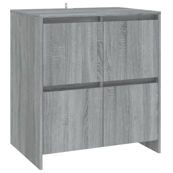 vidaXL Buffets 2 pcs Sonoma gris 70x41x75 cm Bois d'ing&eacute;nierie