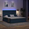 vidaXL Lit avec rangement et LED avec LED Bleu 180 x 200 cm Polyester