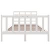 vidaXL Cadre de lit sans matelas blanc bois de pin massif