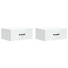 vidaXL Cabinet de chevet mural 2 pcs Blanc 49 x 34,5 x 20 cm
