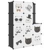 vidaXL Armoire de rangement pour enfants avec 10 cubes Noir PP