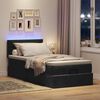 vidaXL Lit ottoman avec matelas et LED noir 80x200cm velours