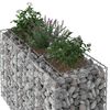 vidaXL Lit sur&eacute;lev&eacute; gabion Argent&eacute; 130 x 50 x 80 cm Acier galvanis&eacute;