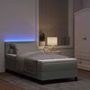 vidaXL Lit &agrave; ressort LED avec matelas Gris clair 90 x 200 cm Velours