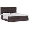 VidaXL Cadre de lit ottoman avec matelas marron fonc&eacute; 180x200 cm tissu