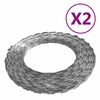 vidaXL Fils barbel&eacute;s BTO-22 2 pcs 100 m Acier