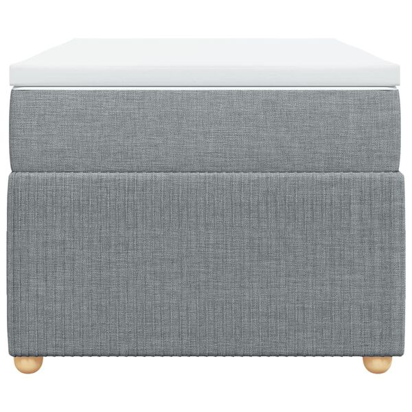 vidaXL Sommier &agrave; lattes de lit avec matelas Gris clair 100x200cm Tissu