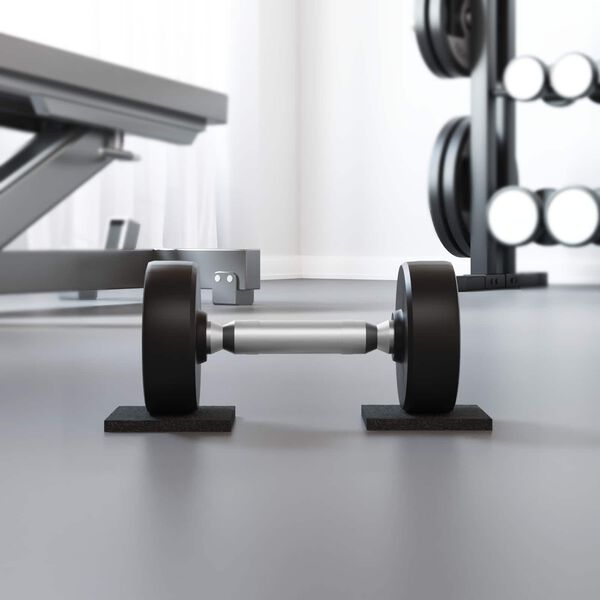 vidaXL Tapis en Caoutchouc Noir Caoutchouc