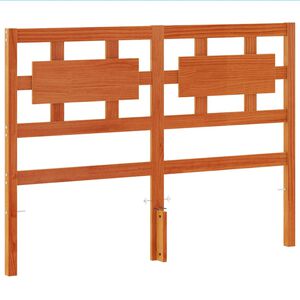 vidaXL T&ecirc;te de lit cire marron 135 cm bois massif de pin