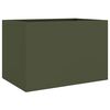 vidaXL Jardini&egrave;re vert olive 62x40x39 cm acier