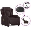vidaXL Fauteuil de massage inclinable &eacute;lectrique Marron fonc&eacute; Tissu