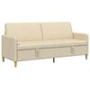 vidaXL Sofa avec rangement Cr&egrave;me 192 x 78 x 87 cm Polyester