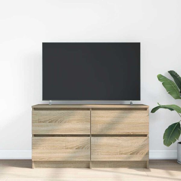 vidaXL Meuble TV ch&ecirc;ne sonoma 100x35x54 cm bois d'ing&eacute;nierie