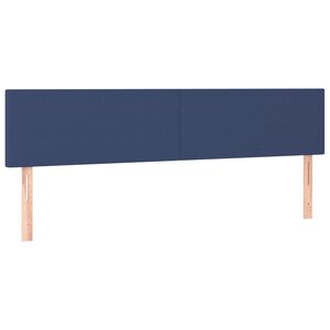 vidaXL T&ecirc;tes de lit 2 pcs Bleu 80x5x78/88 cm Tissu