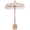 vidaXL Parasol balinais avec base Cr&egrave;me 185 x 185 x 260 cm