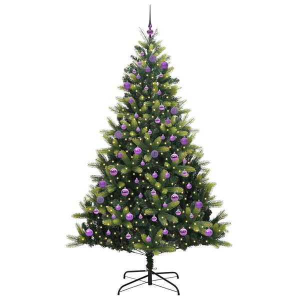 vidaXL Arbre de No&euml;l artificiel en silicone flexible 300 LEDs 240 cm