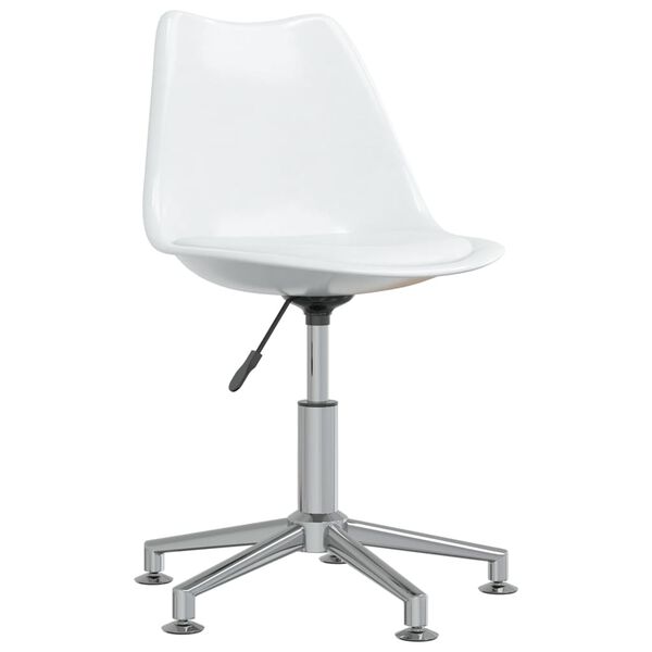 vidaXL Chaises pivotantes &agrave; manger lot de 2 blanc similicuir