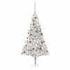 vidaXL Arbre de Noël artificiel pré-éclairé/boules argenté 240 cm PET