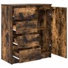 vidaXL Buffet avec tiroirs chêne fumé 71x35x84 cm bois d'ingénierie