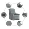 vidaXL Fauteuil inclinable Gris clair Tissu