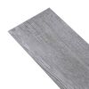 vidaXL Planches de sol 18 pcs Gris 2,51 m&sup2; PVC
