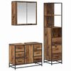 vidaXL Ensemble de mobilier de salle de bain 3 pcs Bois Ancien