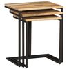 vidaXL Tables gigognes 3 pcs bois massif d'acacia