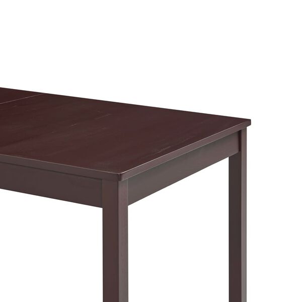 vidaXL Table à manger Marron foncé 140x70x73 cm Bois de pin