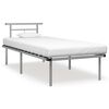 vidaXL Cadre de lit sans matelas gris m&eacute;tal 90x200 cm