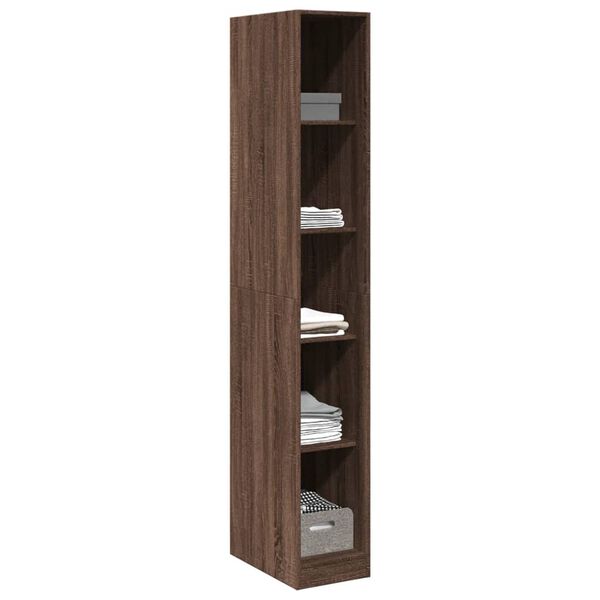 vidaXL Garde-robe ch&ecirc;ne marron 30x50x200 cm bois d'ing&eacute;nierie