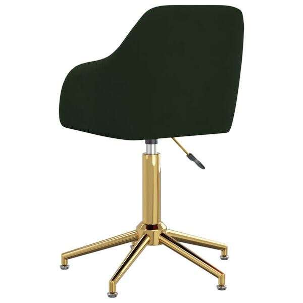 vidaXL Chaises pivotantes &agrave; manger lot de 4 vert fonc&eacute; velours