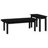 vidaXL Ensemble de tables basses 2 pcs Noir Bois massif de pin