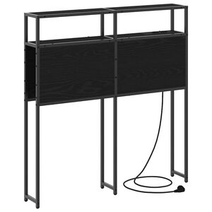 vidaXL T&ecirc;te de lit de rangement Ch&ecirc;ne noir 75 cm Bois d'ing&eacute;nierie