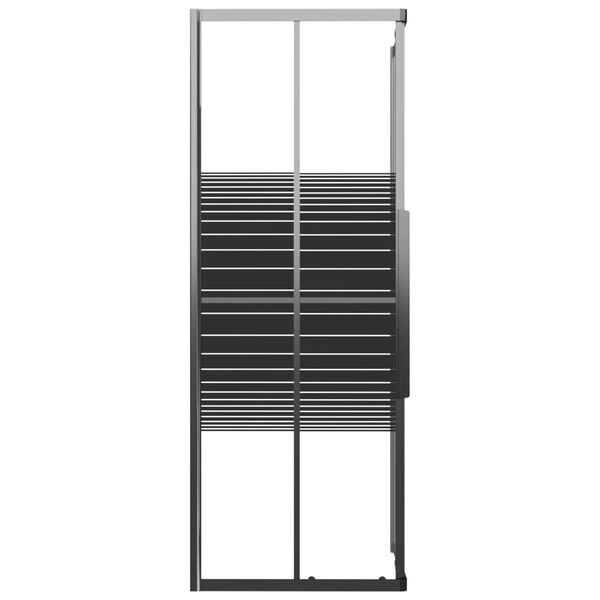 vidaXL Cabine de douche &agrave; rayures ESG 80x80x180 cm Noir